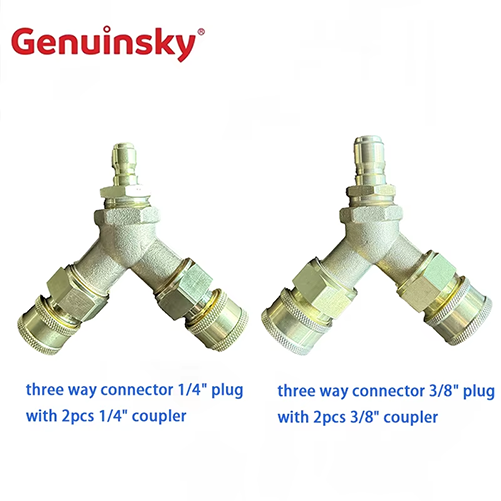 Por que o conector de três vias é tão útil na lavagem de carros?