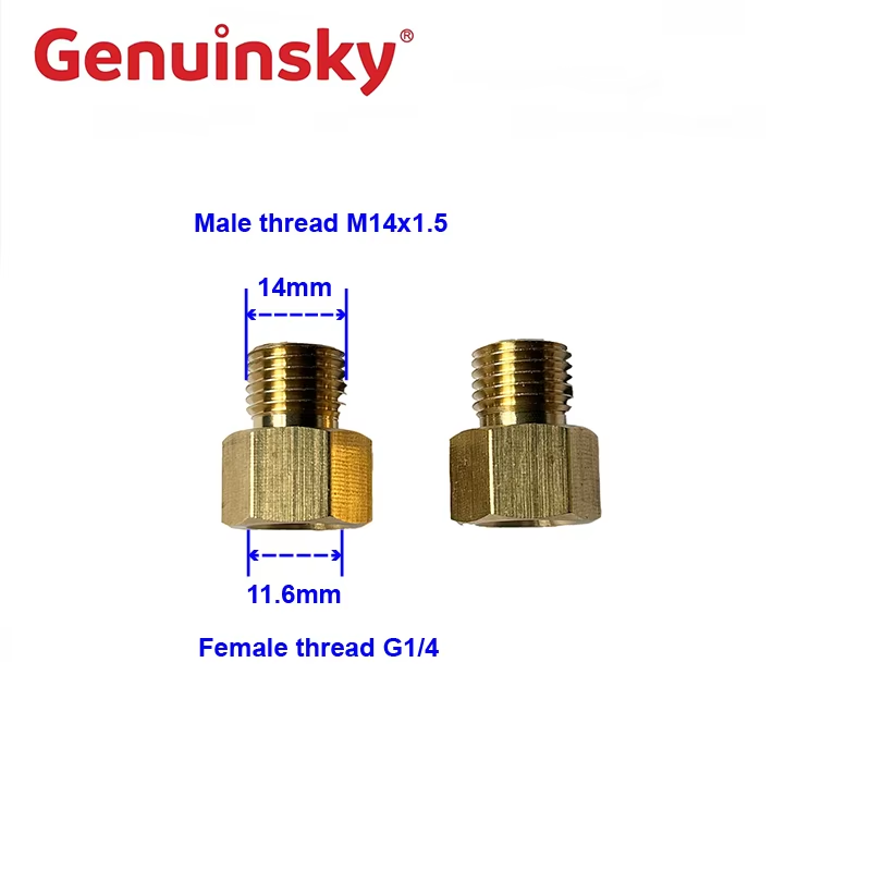 Brass G1/4 fêmea para M14 adaptador masculino